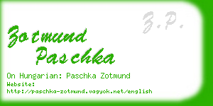 zotmund paschka business card